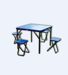 Набор мебели SJ-8833 Кейс стол+4 табурета цветной пластик 86*50*11, Китай