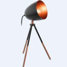 Настольная лампа Eglo Chester на треноге, 49385 1x60W (E27), H440, сталь, черный, медный