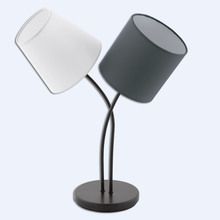 Настольная лампа Eglo Almedia, 95194 2х40W(E14), L380, H475, сталь, черный/текстиль, белый, антрацит