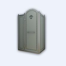 Душевой уголок прямоугольный Cezares Retro, одна распашная дверь, RETRO-A-11-100-PP-Cr-L 1000x1000x1950 мм