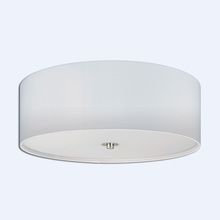 Светильник потолочный Eglo Pasteri, 94918 3х60W (E27), D475, H195, никель матовый/текстиль, белый