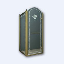 Душевой уголок квадратный Cezares Retro, одна распашная дверь, RETRO-A-1-90-CP-Br-R 900x900x1950 мм