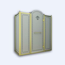 Душевой уголок прямоугольный Cezares Retro, одна распашная дверь, RETRO-AH-13-150/100-PP-G-R 1500x1000x1950 мм