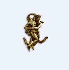 Крючок двойной Art&Max ROMANTIC AM-0812-B, бронза