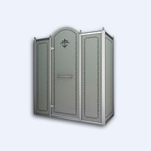 Душевой уголок прямоугольный Cezares Retro, одна распашная дверь, RETRO-AH-13-150/90-PP-Cr-L 1500x900x1950 мм