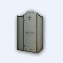 Душевой уголок прямоугольный Cezares Retro, одна распашная дверь, RETRO-AH-12-120/100-PP-Br-L 1200x1000x1950 мм