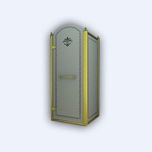 Душевой уголок квадратный Cezares Retro, одна распашная дверь, RETRO-A-1-90-PP-G-R 900x900x1950 мм