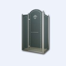 Душевой уголок прямоугольный Cezares Retro, одна распашная дверь, RETRO-A-11-100-CP-Cr-L 1000x1000x1950 мм