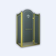 Душевой уголок прямоугольный Cezares Retro, одна распашная дверь, RETRO-A-11-100-CP-G-R 1000x1000x1950 мм