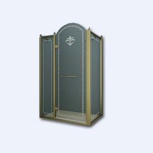 Душевой уголок прямоугольный Cezares Retro, одна распашная дверь,RETRO-A-11-100-CP-Br-L 1000x1000x1950 мм