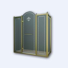 Душевой уголок прямоугольный Cezares Retro, одна распашная дверь,RETRO-AH-13-150/90-CP-Br-L 1500x900x1950 мм