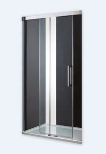 Дверь в проем Cezares Premier-Soft, одна раздвижная секция с одним неподвижным стеклом, PREMIER-SOFT-BF-1-150-С-Cr-IV 1500x1950 мм