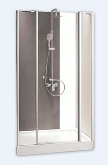 Дверь в проем Cezares Triumph, одна распашная дверь с двумя неподвижными стеклами. TRIUMPH-B-13-30+60/30-C-Cr-R 1200x1950 мм Дверь в проем Cezares Triumph, одна распашная дверь с двумя неподвижными стеклами. TRIUMPH-B-13-30+60/30-C-Cr-R 1200x1950 мм