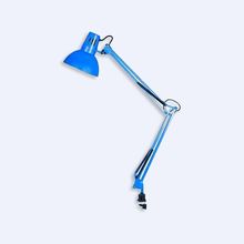 Светильник настольный Camelion KD-312 C06 60W E27 металл синий металлик, струбцина