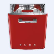 Посудомоечная машина Smeg ST2FABR2 встраиваемая 60см, стиль 50-х годов, красный