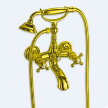 Смеситель для ванны с душевым комплектом Fima Carlo Frattini, серия Elizabeth золото, F5084OR