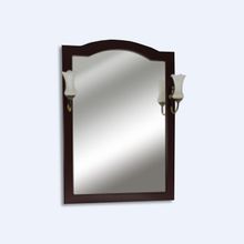 Зеркало в раме Lindis Классик 80, 16055, со светильниками, вишня