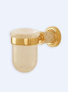 Стакан для зубных щеток Boheme Murano золото+декор 10904