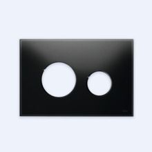 Панель смыва стекло черное клавиши хром глянцевый TECE loop