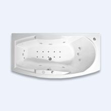 Ванна г/м "АЛЬМА-WHITE", 1680х840 (левое исполнение), рама-подставка, слив-перелив полуавтомат, фронтальная панель, 7 белых форсунок "Джереми" по пери