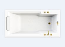 Ванна "РУСИЛЬОН" (чаша, рама-подставка на декоративных ножках, комплект панелей, подголовник, исполнение золото)