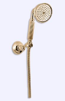 Ручной душ со шлангом 150 см и держателем Cezares OLIMP Золото 24 карат ручки Металл OLIMP-KD-03/24