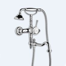 Смеситель для ванны с ручным душем и повортным изливом Cezares GIUBILEO-VDFM2-01 Хром ручки Металл