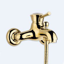 Смеситель для ванны и душа однорычажный Cezares GIUBILEO-VM-03/24 Золото 24 карат ручки Металл