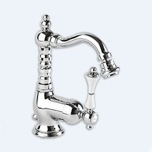 Смеситель на биде однорычажный c донным клапаном Cezares MARGOT-BSM2-01-Bi/A Хром ручки Белая/Металл