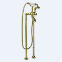 Напольный смеситель для ванны с ручным душем Cezares MARGOT-VDP-03/24-M Золото 24 карат ручки Золото 24 карат Напольный смеситель для ванны с ручным душем Cezares MARGOT-VDP-03/24-M Золото 24 карат ручки Золото 24 карат