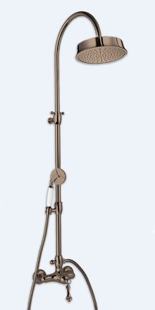 Душевая колонна со смесителем для верхнего и ручного душа Cezares MARGOT-CD-02-M Бронза ручки Бронза
