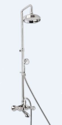 Душевая колонна со смесителем для ванны, верхним и ручным душем Cezares ATLANTIS-CVD-01-Sw Хром ручки Swarovski