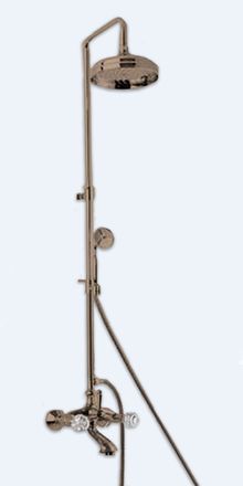 Душевая колонна со смесителем для ванны, верхним и ручным душем Cezares ATLANTIS-CVD-02-Sw Бронза ручки Swarovski