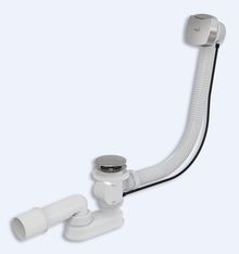 Alca Plast Сифон для ванны 800 мм, автомат, комплект, хромированный пластик/пластик, A51CRM-80