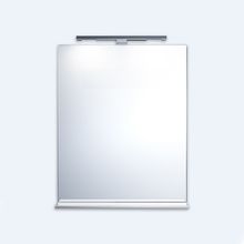 IDDIS Custo CUS55W0i98 Зеркало для ванной с подсветкой. Цвет белый. Ширина: 55 см. МДФ подложка. Выносной LED светильник, розетка, включатель. Упаковк