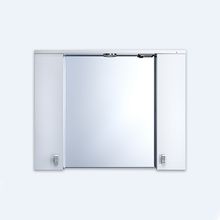 IDDIS Rise RIS90W0i99 Шкаф-зеркало для ванной. Цвет белый. Материал: ДСП. Ширина: 90 см. Две распашные дверцы. Встроенная подсветка.Упаковка: картон,