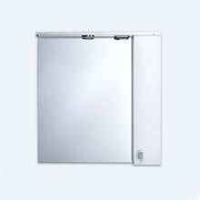 IDDIS Rise RIS70W0i99 Шкаф-зеркало для ванной. Цвет белый. Материал: ДСП. Ширина: 70 см. Две распашные дверцы. Встроенная подсветка.Упаковка: картон,