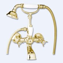 Смеситель для ванны с ручным душем Cezares LORD-VD-03/24 Золото 24 карат ручки Золото 24 карат Смеситель для ванны с ручным душем Cezares LORD-VD-03/24 Золото 24 карат ручки Золото 24 карат