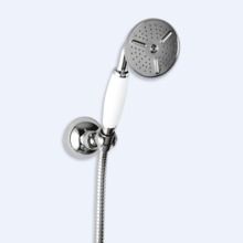 Ручной душ со шлангом 150см и держателем Cezares CZR-KD-01-Bi Хром ручка Белая