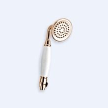 Ручной душ с антикальциевым покрытием, ручка белая Cezares CZR-D2FC2-02 Бронза ручки Бронза