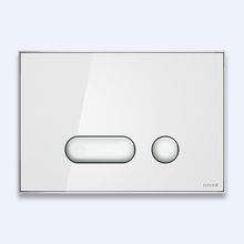 Кнопка для инсталляции Cersanit INTERA, стекло, белый глянцевый, универсальная, с монтажной рамкой, Сорт1 BU-INT/Whg/Gl