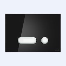 Кнопка для инсталляции Cersanit INTERA, стекло, черный глянцевый, универсальная, с монтажной рамкой, Сорт1 BU-INT/Blg/Gl
