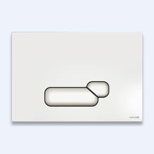 Кнопка для инсталляции Cersanit ACTIS, стекло, белый глянцевый, универсальная, Сорт1 BU-ACT/Whg/Gl