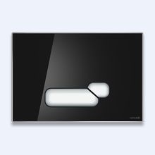 Кнопка для инсталляции Cersanit ACTIS, стекло, черный глянцевый, универсальная, Сорт1 BU-ACT/Blg/Gl