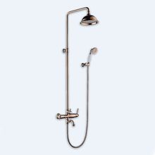 Lemark "Спарк" LM6762RG Смеситель для ванны с верхней душевой лейкой "Тропический дождь", поворотный излив, роз.зол Lemark "Спарк" LM6762RG Смеситель для ванны с верхней душевой лейкой "Тропический дождь", поворотный излив, роз.зол