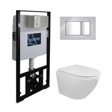 Сет AZARIO инсталляция с панелью смыва + унитаз Grado N с сиденьем микролифт+ клавиша 0031 Сет AZARIO инсталляция с панелью смыва + унитаз Grado N с сиденьем микролифт+ клавиша 0031