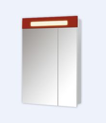 Париж ЗШ-60 зеркало-шкаф (встроенный светильник 1шт), цвет-красный