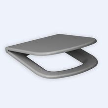 Крышка д/унитаза Cersanit Colour дюропласт с микролифтом easy-off серый сорт1