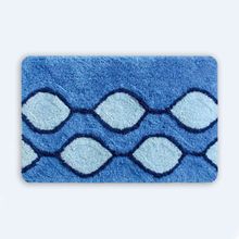 Коврик для ванной комнаты Iddis Curved Lines, blue 400A580I12 Размер: 50х80 см Материал: акрил Высота ворса:1,5-2,5 см