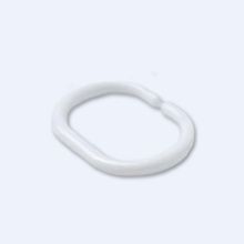 Набор колец для шторы в ванную комнату Milardo С-образные белые пластик RID011P